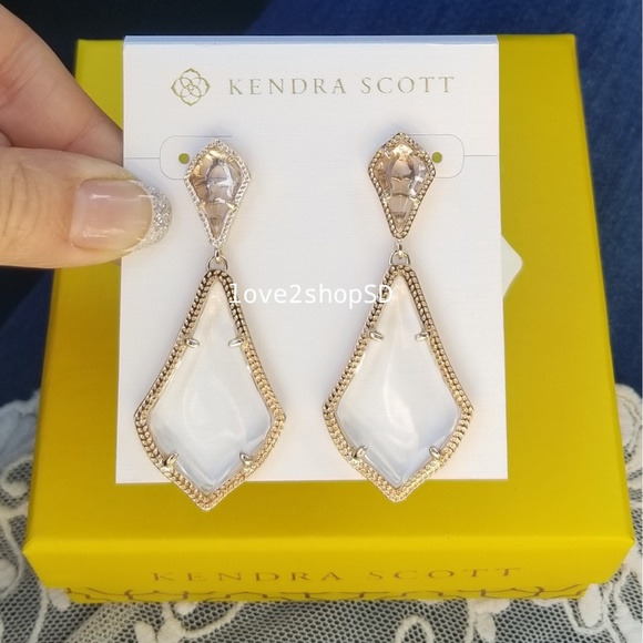 Kendra Scott Rose Gold Alexa drop earrings - Picture 3 of 5